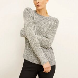 M.M. LA Fleur New York size medium The Butler knit boucle tweed crewneck sweater